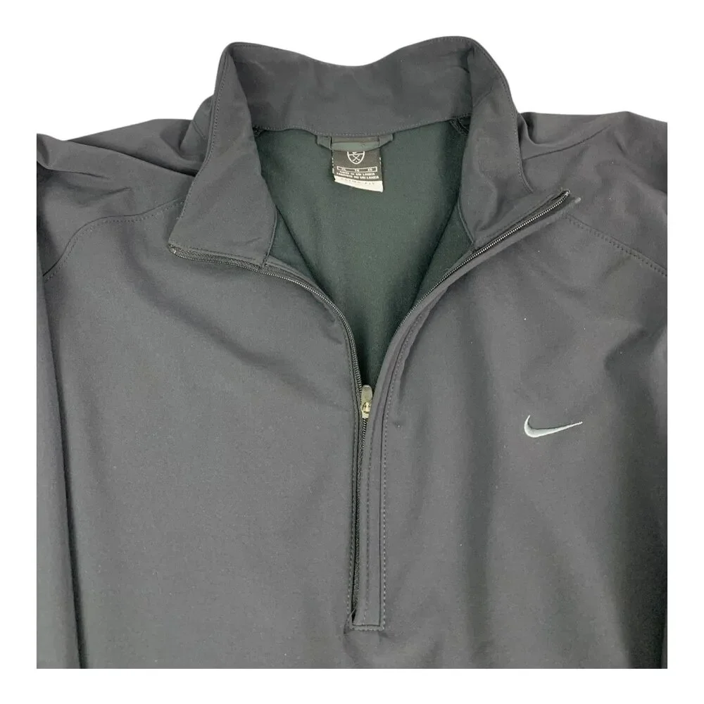 Nike Golf 1/4 Zip Pullover Sweatshirt, Clima Fit, Black w/ Gray, Men’s Size XL